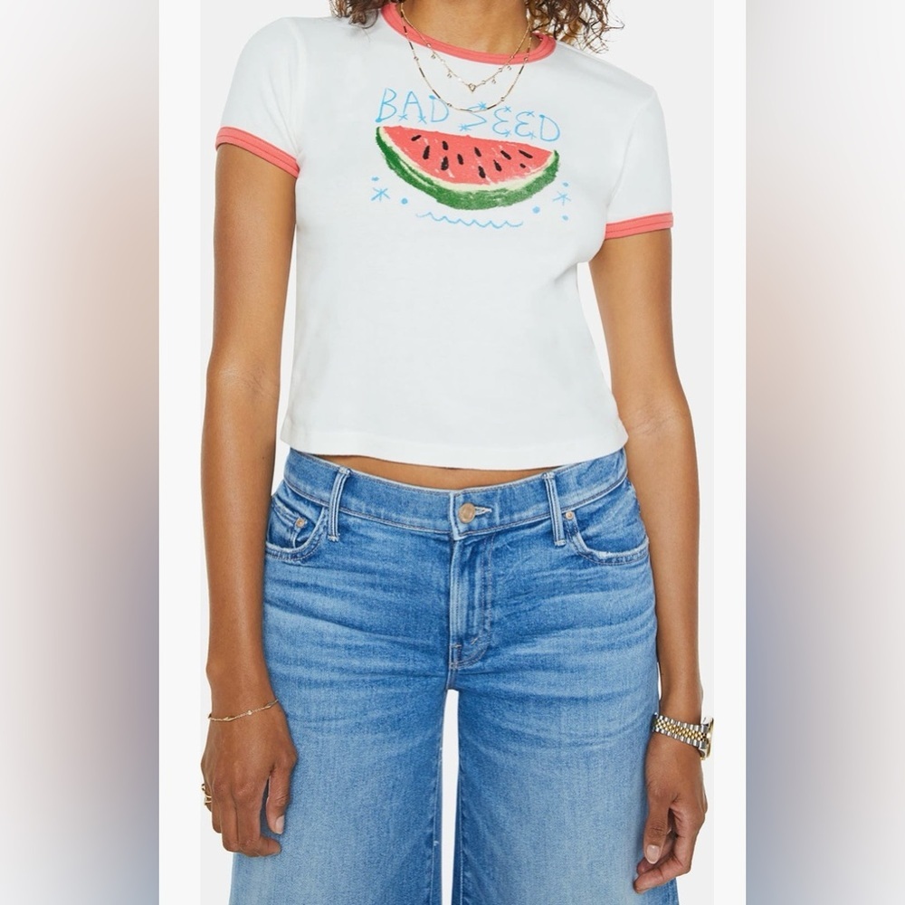 MOTHER NWT The Itty Bitty Cotton Graphic Baby Tee—XS
